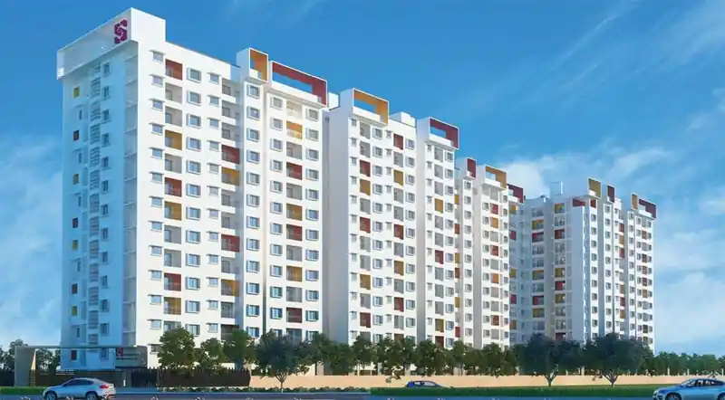 Exterior render of Svamitva Emerald Square